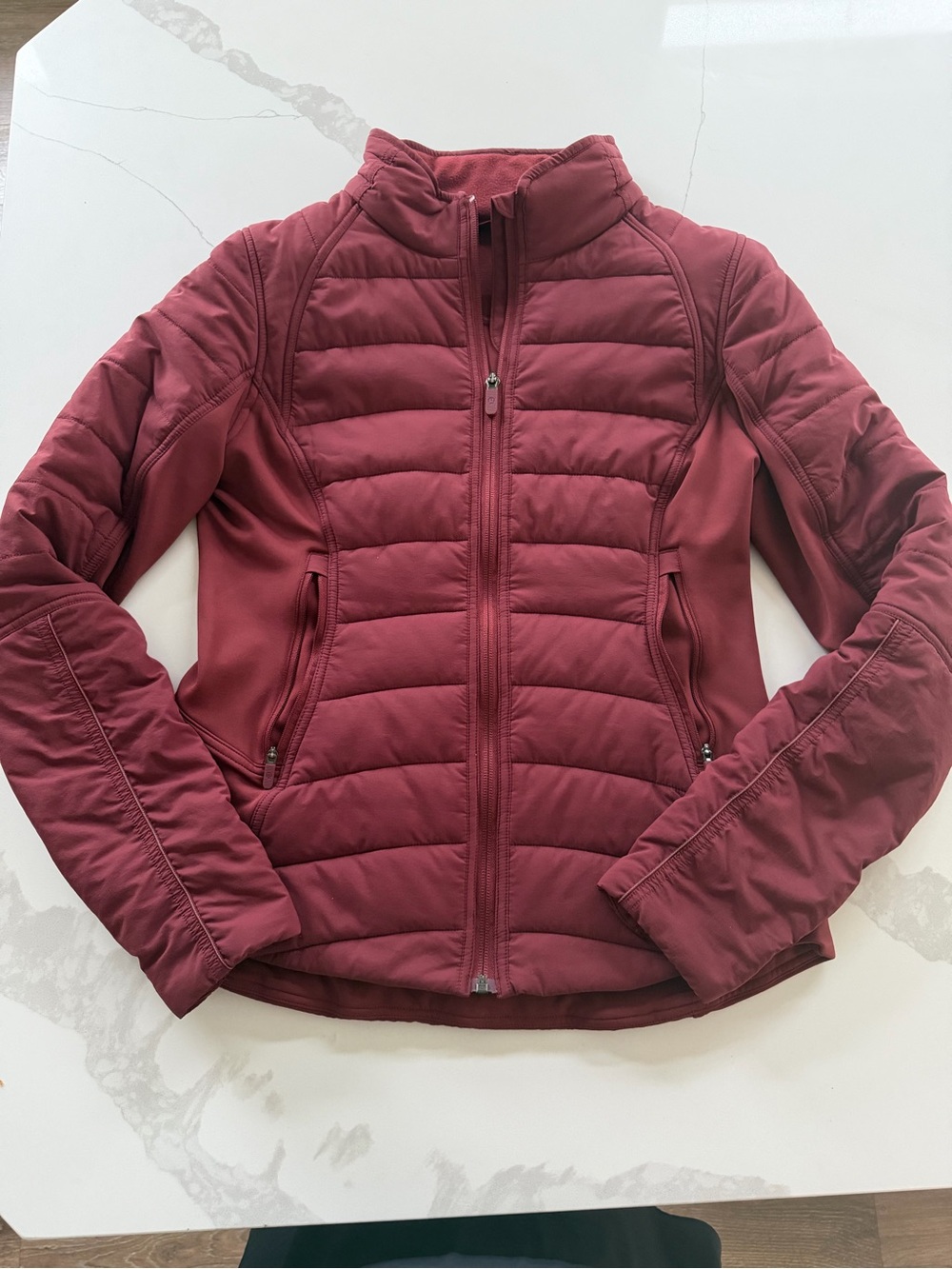 Lululemon Run Another Mile jacket in a wine color size 6